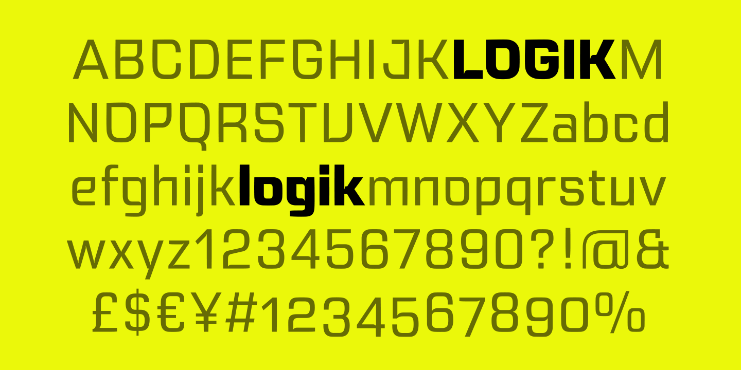 Example font Logik Extended #11